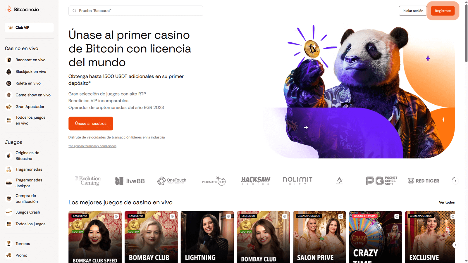 Bitcasino Homepage