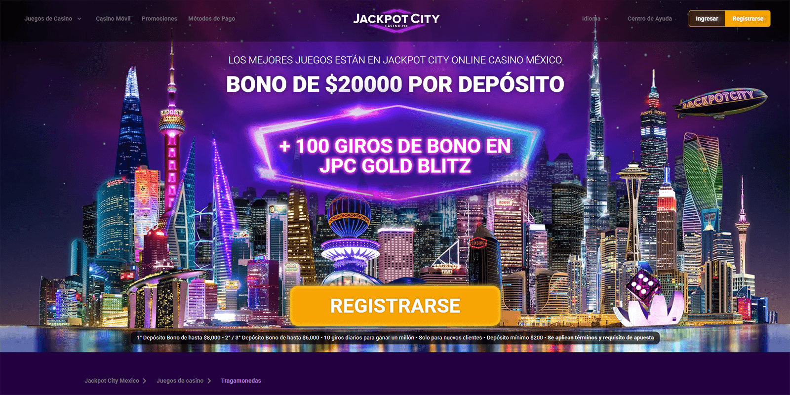 Jackpot City Casino Homepage