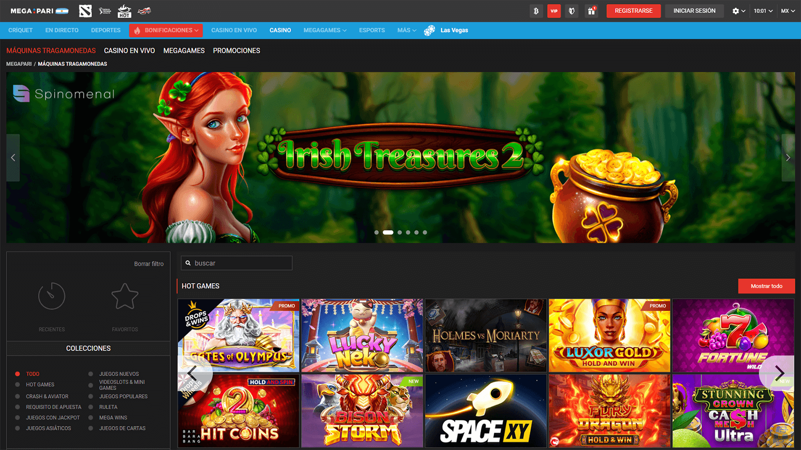 Megapari Casino Homepage