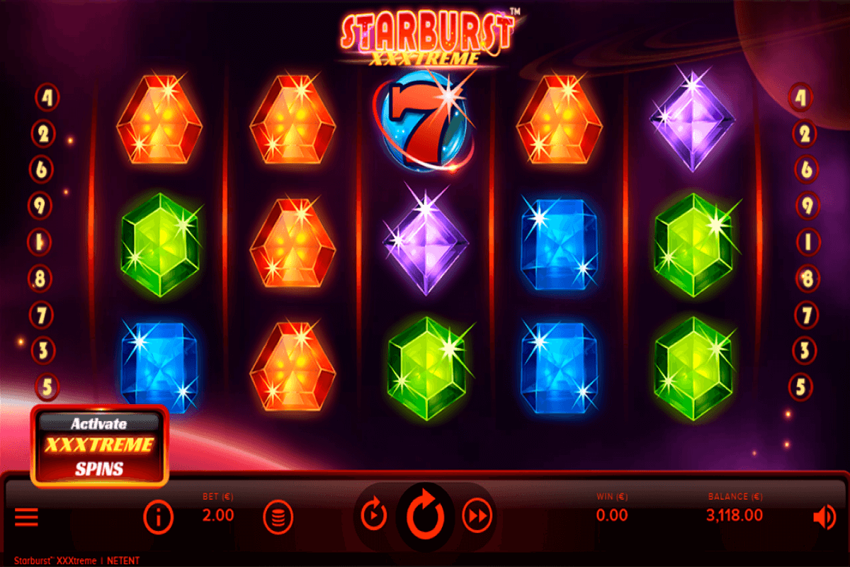 starburst treme netent screenshot