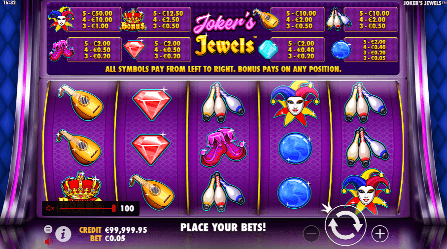 Tragamonedas gratis Joker's Jewels de Pragmatic Play
