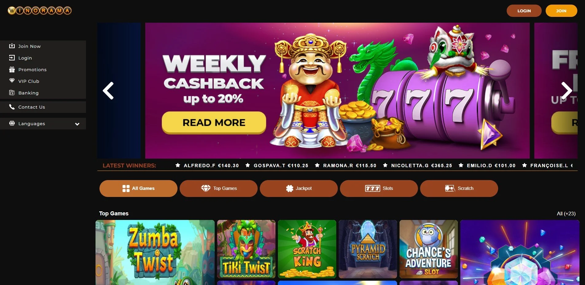 winorama casino resena